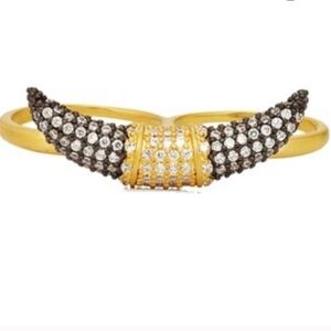 FR Horn Double Band Statement Ring